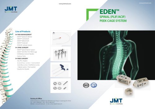 EDEN™ Spinal PLIF/ACIF PEEK Cage System