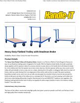 Heavy Duty Flatbed Trolley with Deadman Brake-1