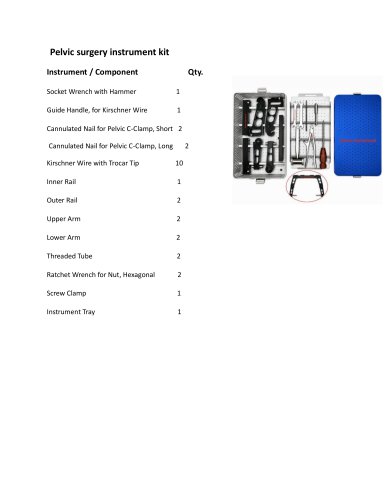 Instrument kit pelvic surgery BI-0055