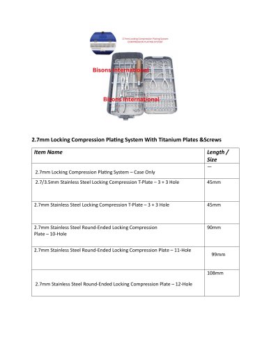 Small bone fragment compression plate BI-001608