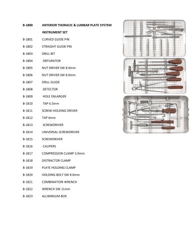 Spinal surgery instrument kit 8595