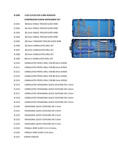 Traumatology instrument kit 8588
