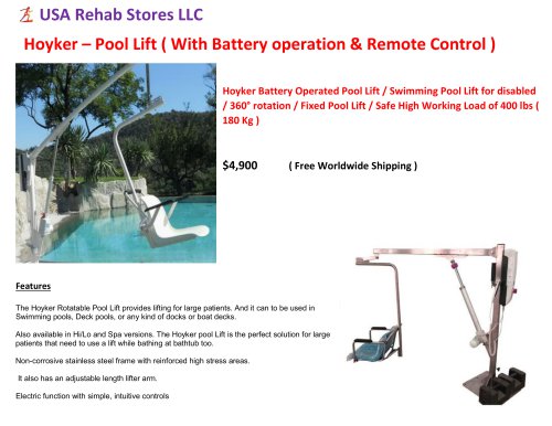 Fixed Pool Lift
