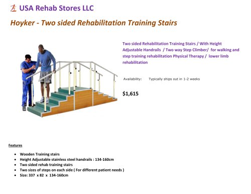 Training rehab stairs