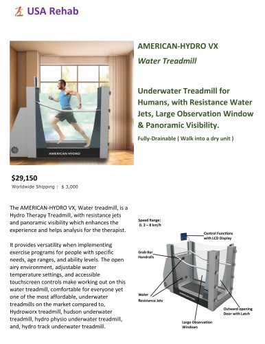 A Under Water Aquatic Treadmill VX