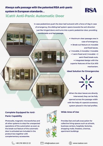 iCat&reg; Anti-Panic Automatic Door
