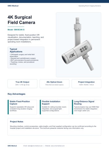 SM-BC4K-S 4K Surgical Field Camera
