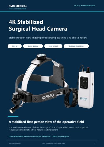SM-H1 4K Stabilized Surgical Head Camera – Product Brochure
