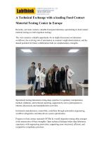 Labthink's Technical Exchange with a Leading Food Contact Materials (FCMs) Testing Center in Europe-1