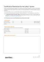 Certificate of Disinfection for the LuMon™ System-1