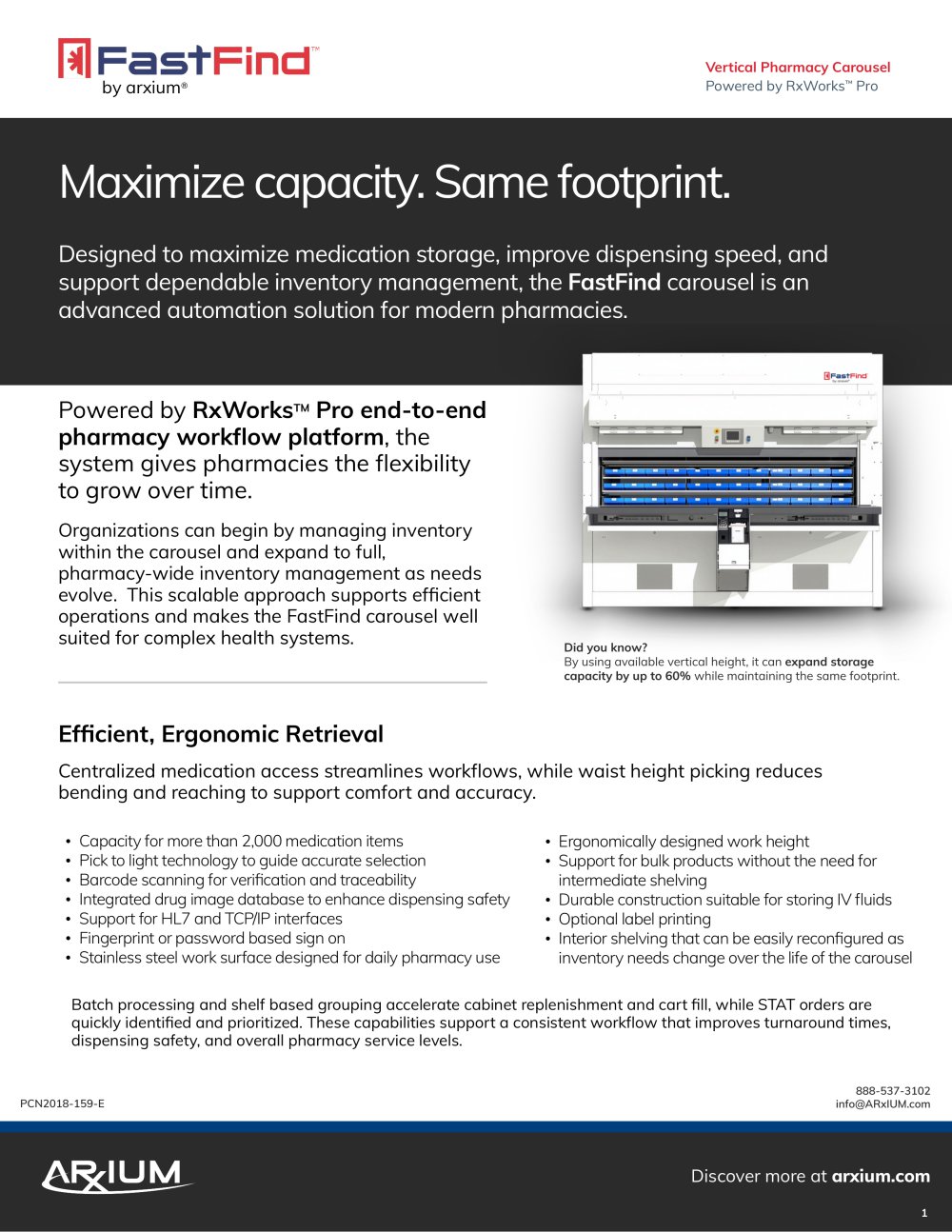 Maximize capacity. Same footprint. - ARxIUM