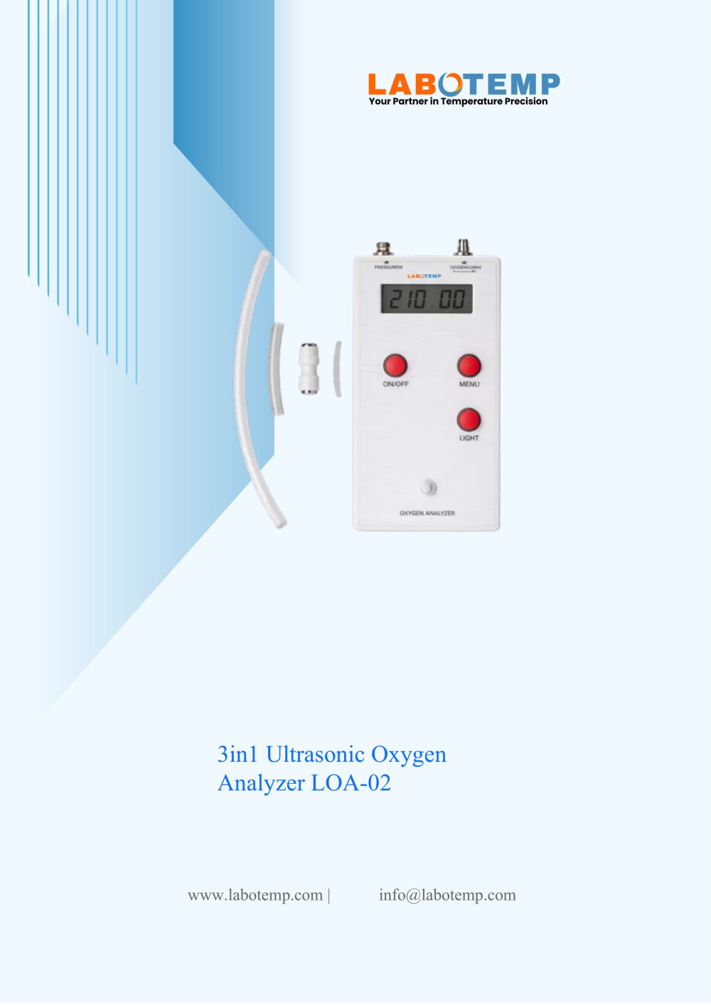 3in1 Ultrasonic Oxygen Analyzer LOA-02 - Labotemp Systems