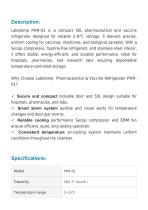 Pharmaceutical and Vaccine Refrigerator PHR-01-2