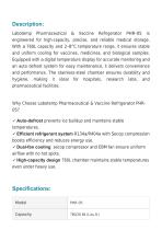 Pharmaceutical And Vaccine Refrigerator PHR-05-2