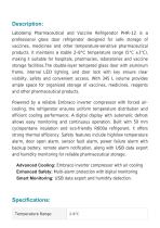 Pharmaceutical And Vaccine Refrigerator PHR-12-2