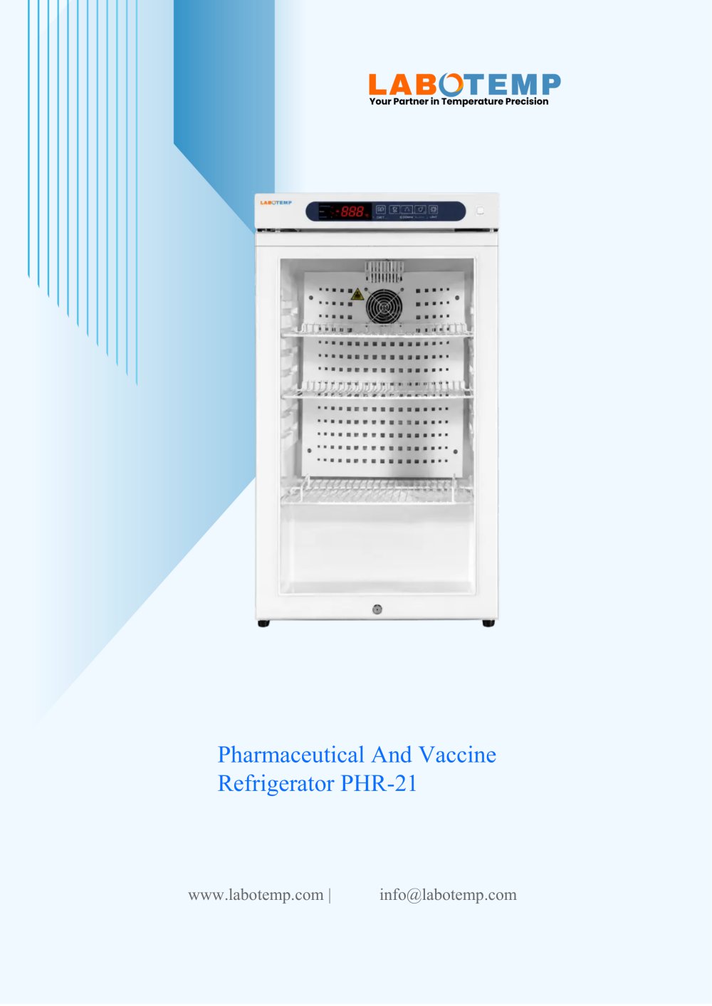 Pharmaceutical And Vaccine Refrigerator PHR-21 - Labotemp Systems