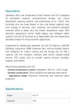 Ultra Low Temperature (ULT) Freezer -105°C ULF-22-2