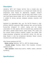 Ultra Low Temperature (ULT) Freezer -80°C ULF-03-2