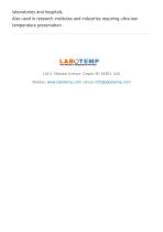 Ultra Low Temperature (ULT) Freezer -80°C ULF-03-5