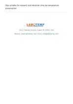Ultra Low Temperature (ULT) Freezer -80°C ULF-04-5
