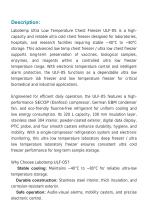 Ultra Low Temperature (ULT) Freezer -80°C ULF-05-2
