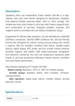 Ultra Low Temperature (ULT) Freezer -80°C ULF-06-2