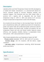 Ultra Low Temperature (ULT) Freezer -86°C ULF-09-2