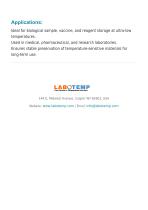 Ultra Low Temperature (ULT) Freezer -86°C ULF-10-5