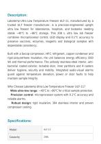 Ultra Low Temperature (ULT) Freezer -86°C ULF-11-2
