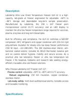 Ultra Low Temperature (ULT) Freezer -86°C ULF-12-2