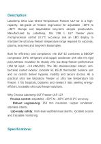 Ultra Low Temperature (ULT) Freezer -86°C ULF-12-2