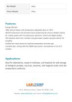 Ultra Low Temperature (ULT) Freezer -86°C ULF-13-4