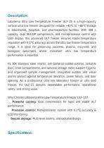 Ultra Low Temperature (ULT) Freezer -86°C ULF-15-2