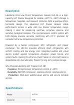 Ultra Low Temperature (ULT) Freezer -86°C ULF-16-2