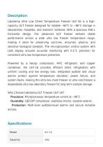 Ultra Low Temperature (ULT) Freezer -86°C ULF-16-2