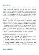 Ultra Low Temperature (ULT) Freezer -86°C ULF-27-2