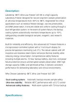 Ultra Low Temperature (ULT) Freezer -86°C ULF-28-2