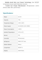 Ultra Low Temperature (ULT) Freezer -86°C ULF-30-3