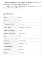 Ultra Low Temperature (ULT) Freezer -86°C ULF-30-3