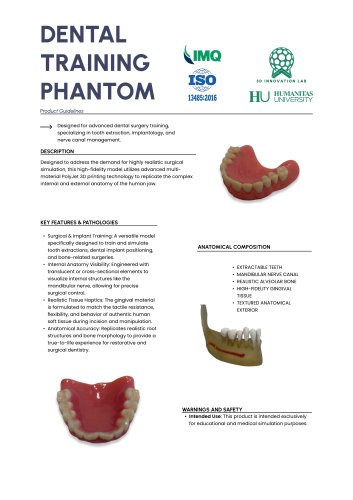 DENTAL PHANTOM DATA-SHEET