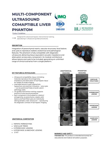 ULTRASOUND-COMPATIBLE LIVER PHANTOM DATA-SHEET