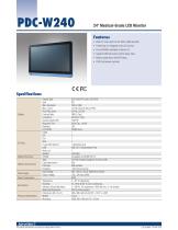 PDC-W240 Medical-Grade LCD Monitor - Datasheet - 1