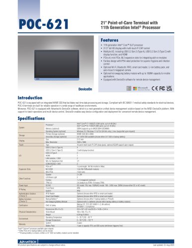 POC-621 21" Point-of-Care Terminal (11th Gen)