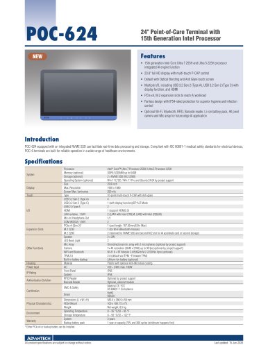 POC-624 24" Point-of-Care Terminal (15th Gen)