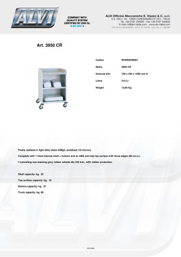 Shelving trolley for laundry transport RH3950ON001