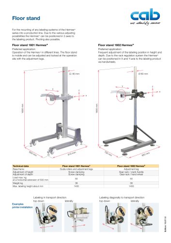 Hermes+ floor stand 1601 and 1602