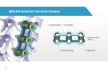 Cervical arthrodesis plate WALEN - 2