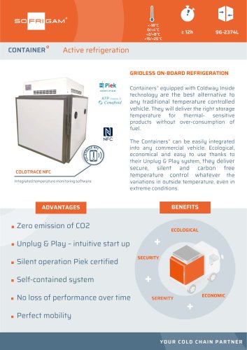 Active temperature-controlled container