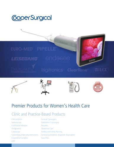 Clinic and Practice-Based Products Catalog