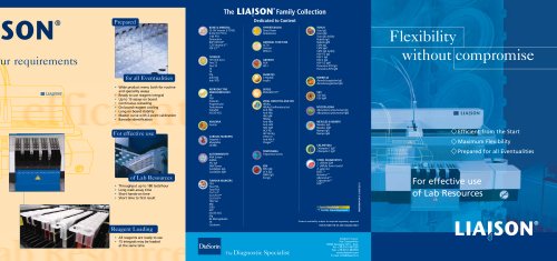 LIAISON XL - DiaSorin - PDF Catalogs | Technical Documentation